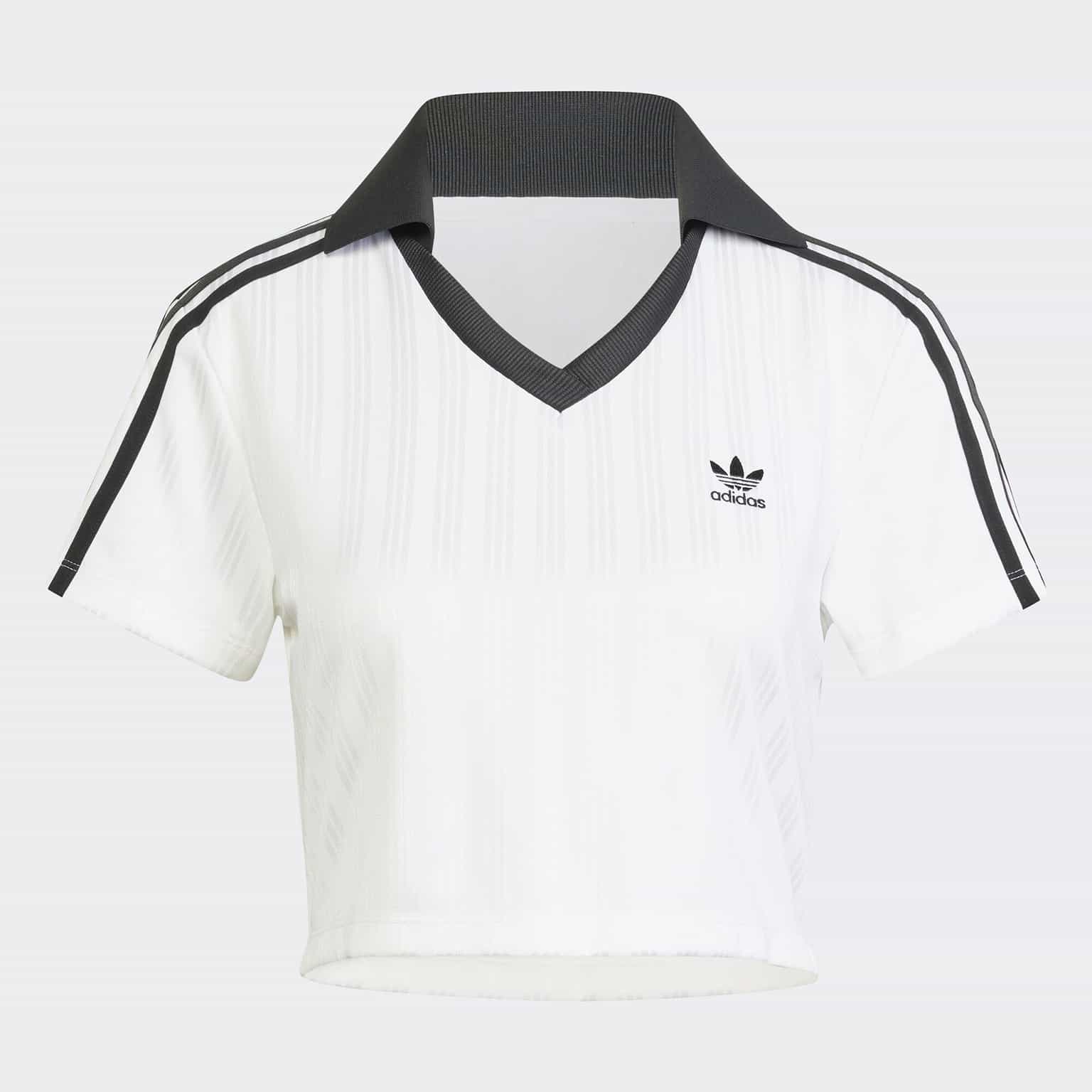 Adidas Adicolor Football Jacquard V-Neck Crop 5