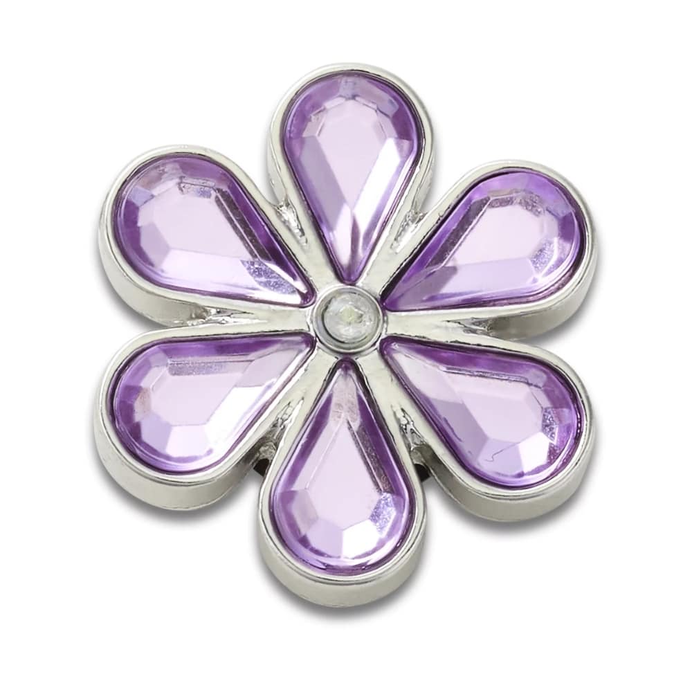 Crocs Jibbitz Purple Blinged Out Daisy