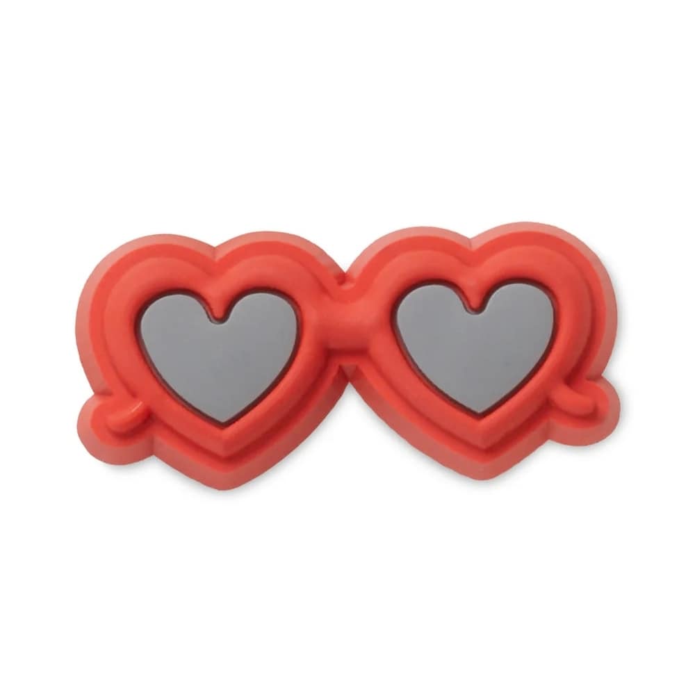 Jibbitz Crocs Red Heart Sunglasses